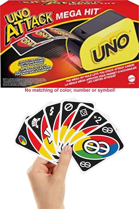 Mattel Games Uno Attack Mega Hit Card Matching .